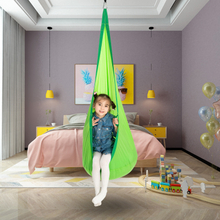 Nylon Hammock Pod Kid Swing for Indoor And Outdoor-green
