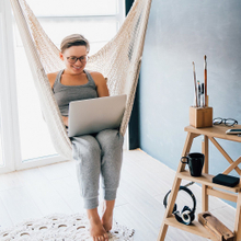 Polyester Caribbean Jumbo Hammock Chair for Indoor And Outdoor