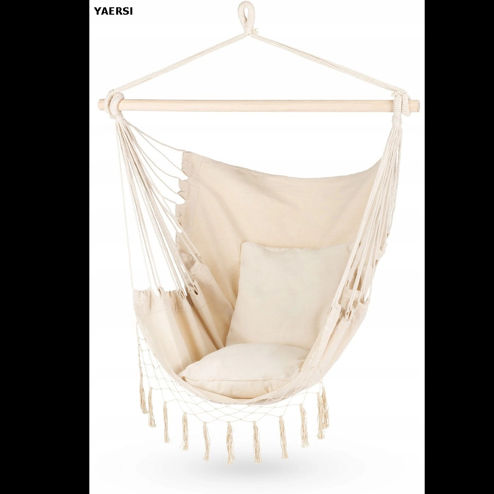 Haning swing chair with Two Cushions and tassels