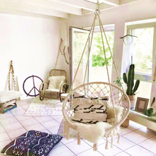 Round Handmade Macrame Hammock Swing Chair for Inddor And Outdoor