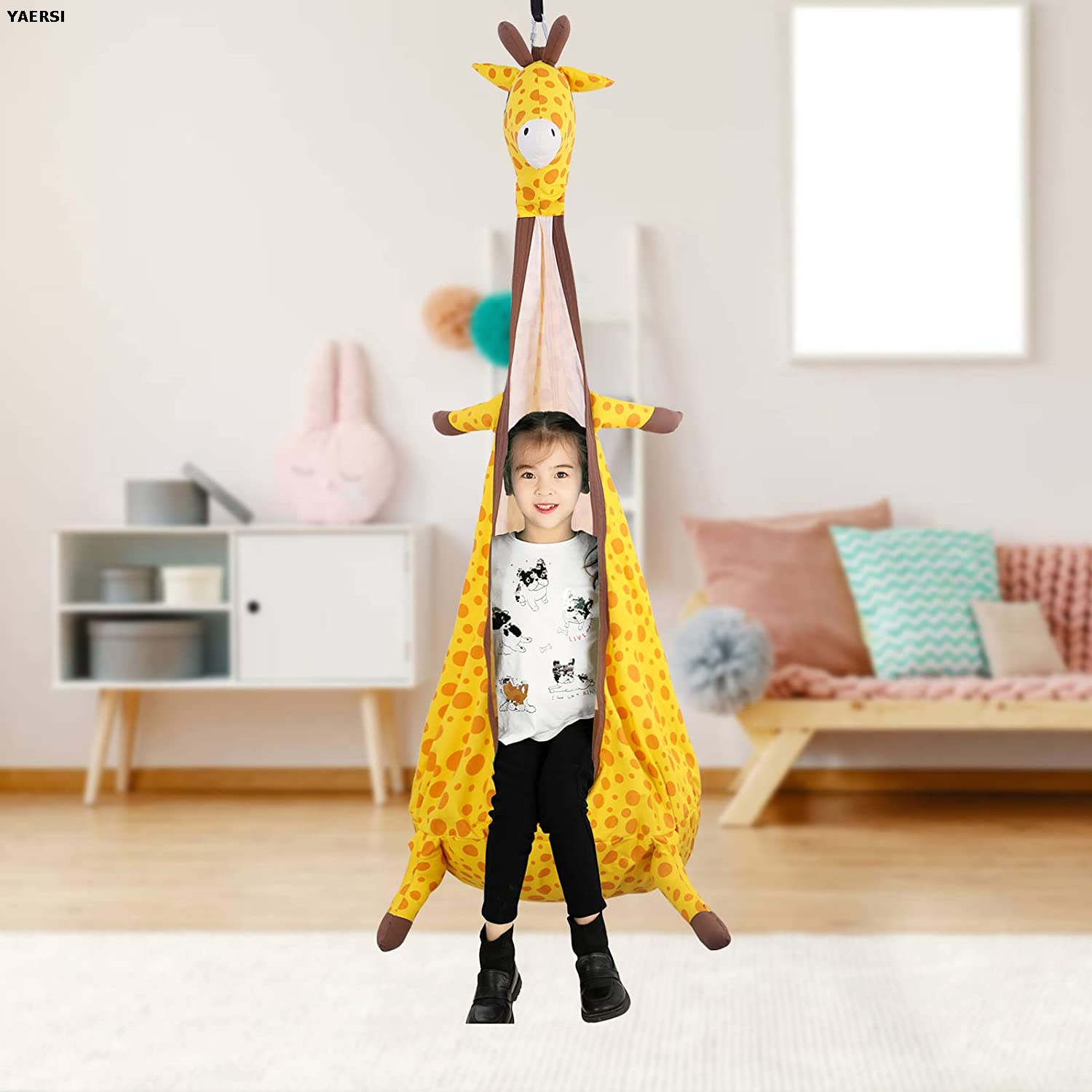 The Giraffe Design Baby Swing Chair Hanging Basket Children Safety Chair Rocking Swing Chair