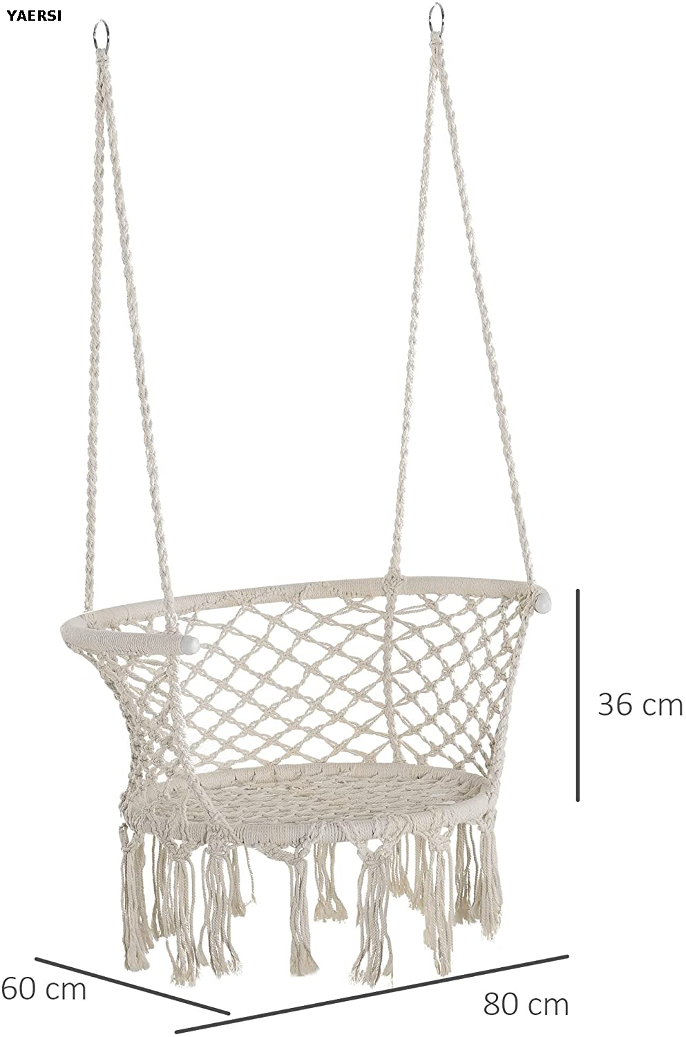 Semicircle Macrame Hammock Swing Chair for Inddor And Outdoor