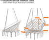 Macrame Hammock Chair for Inddor And Outdoor