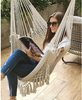 Cotton Caribbean Hammock Chair with Tassels